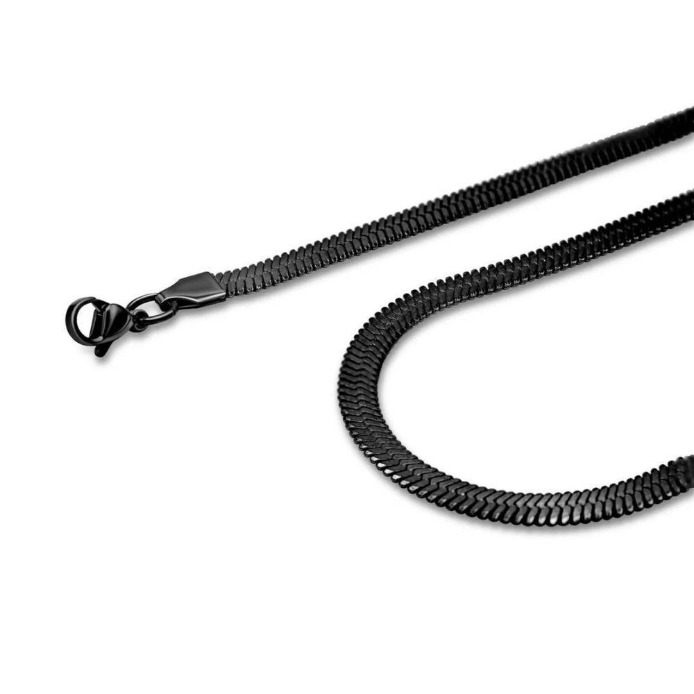 Black Snake Chain 316l Stainless Steel Waterproof Necklace Choker 18-24 inch